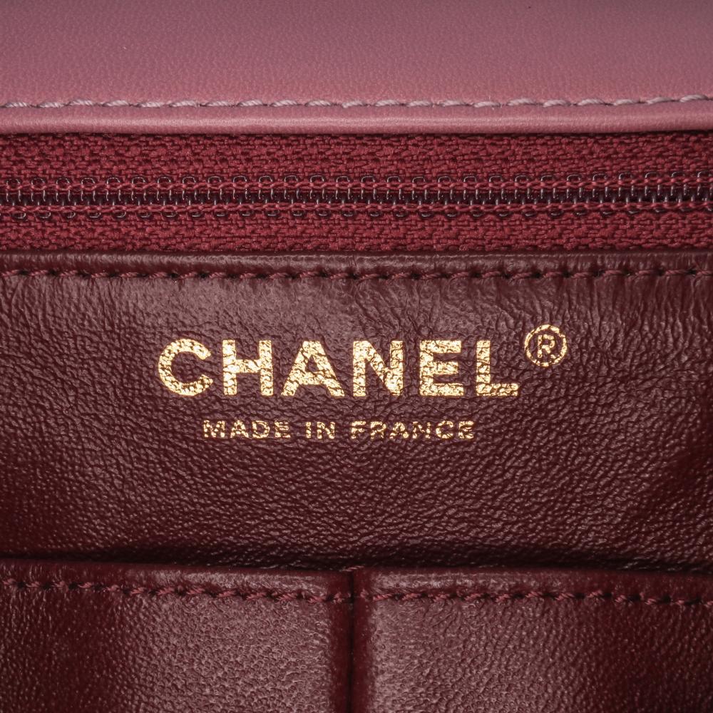 Pink Leather Chanel Crossbody Bag