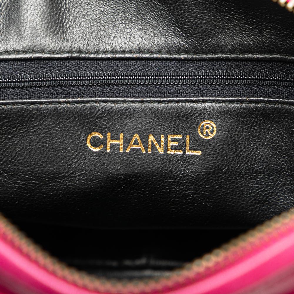 Pink Leather Chanel Crossbody Bag