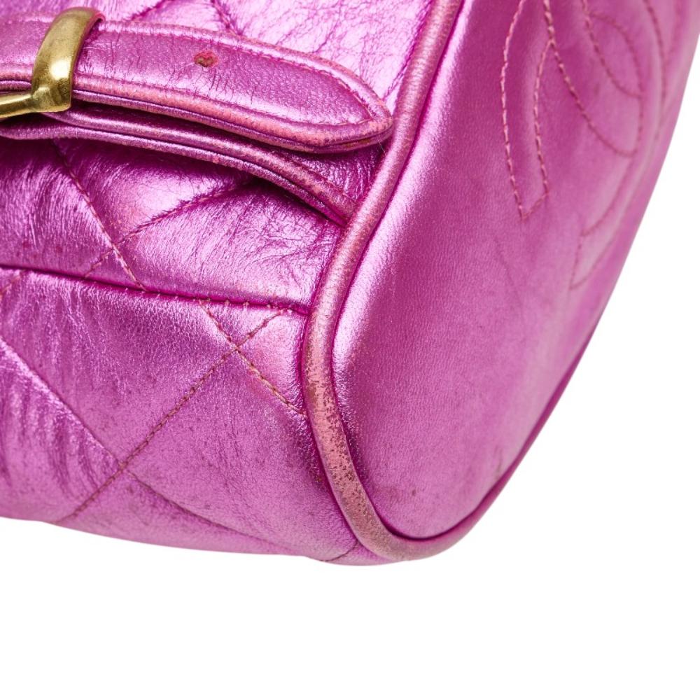 Pink Leather Chanel Backpack