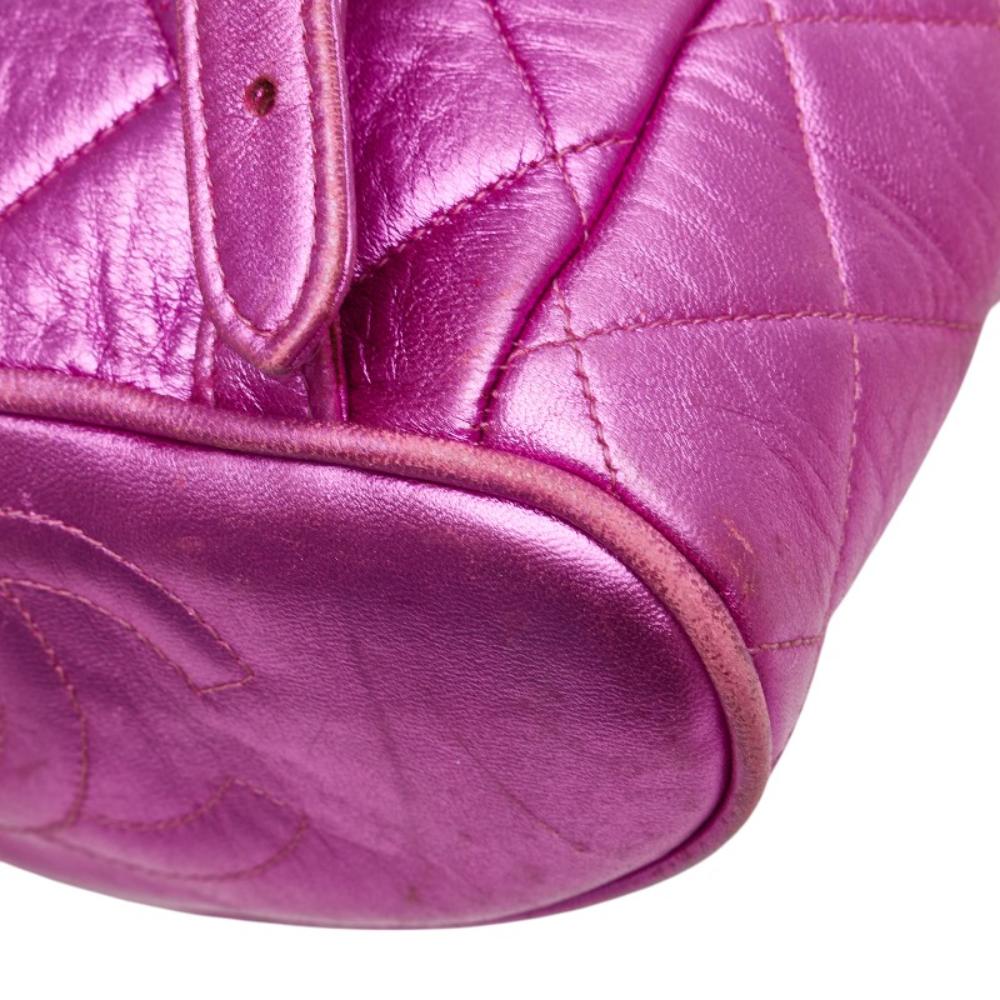 Pink Leather Chanel Backpack