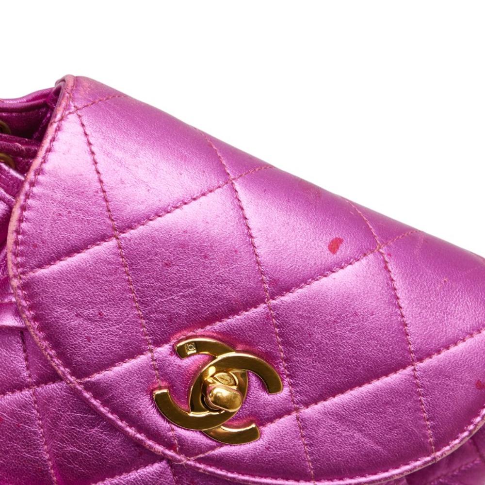 Pink Leather Chanel Backpack