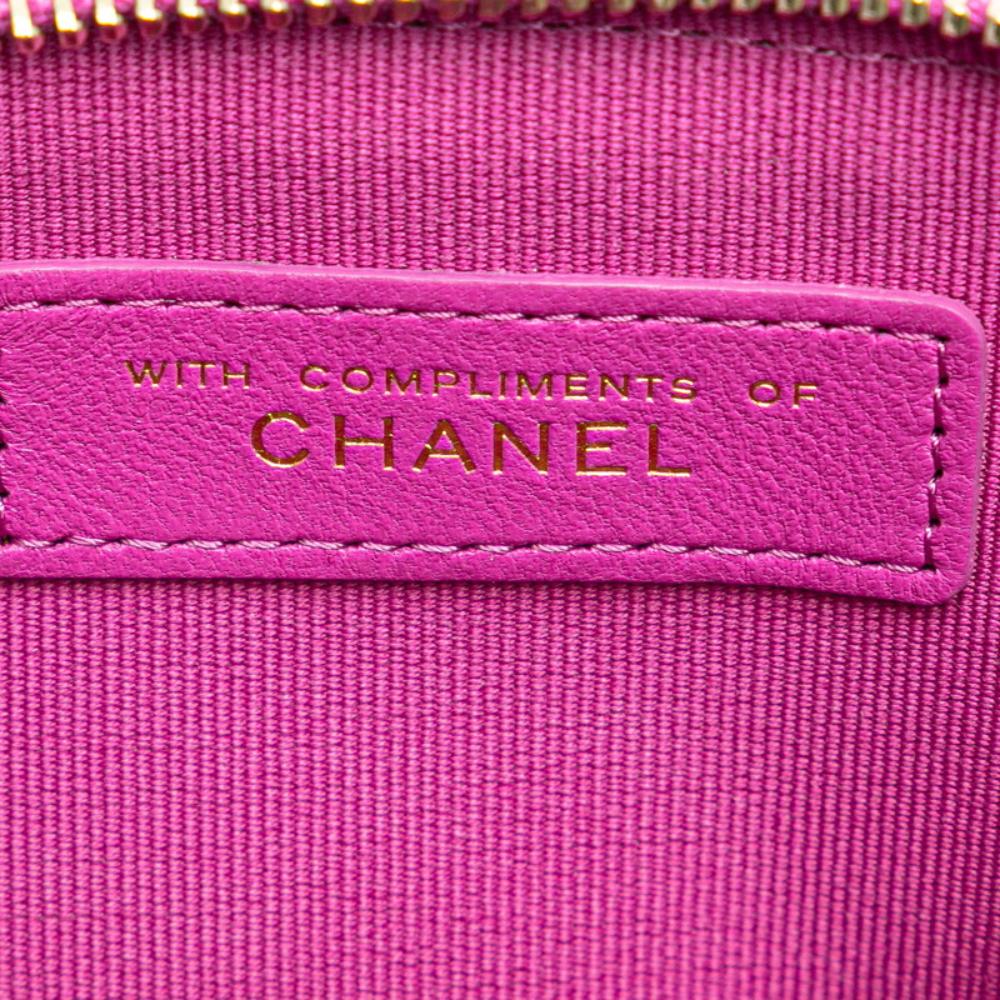 Purple Canvas Chanel Crossbody Bag