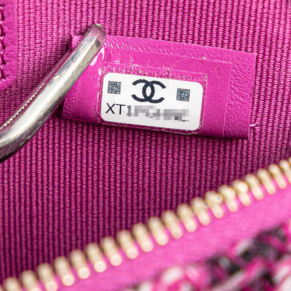 Purple Canvas Chanel Crossbody Bag