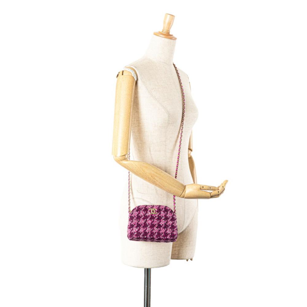 Purple Canvas Chanel Crossbody Bag
