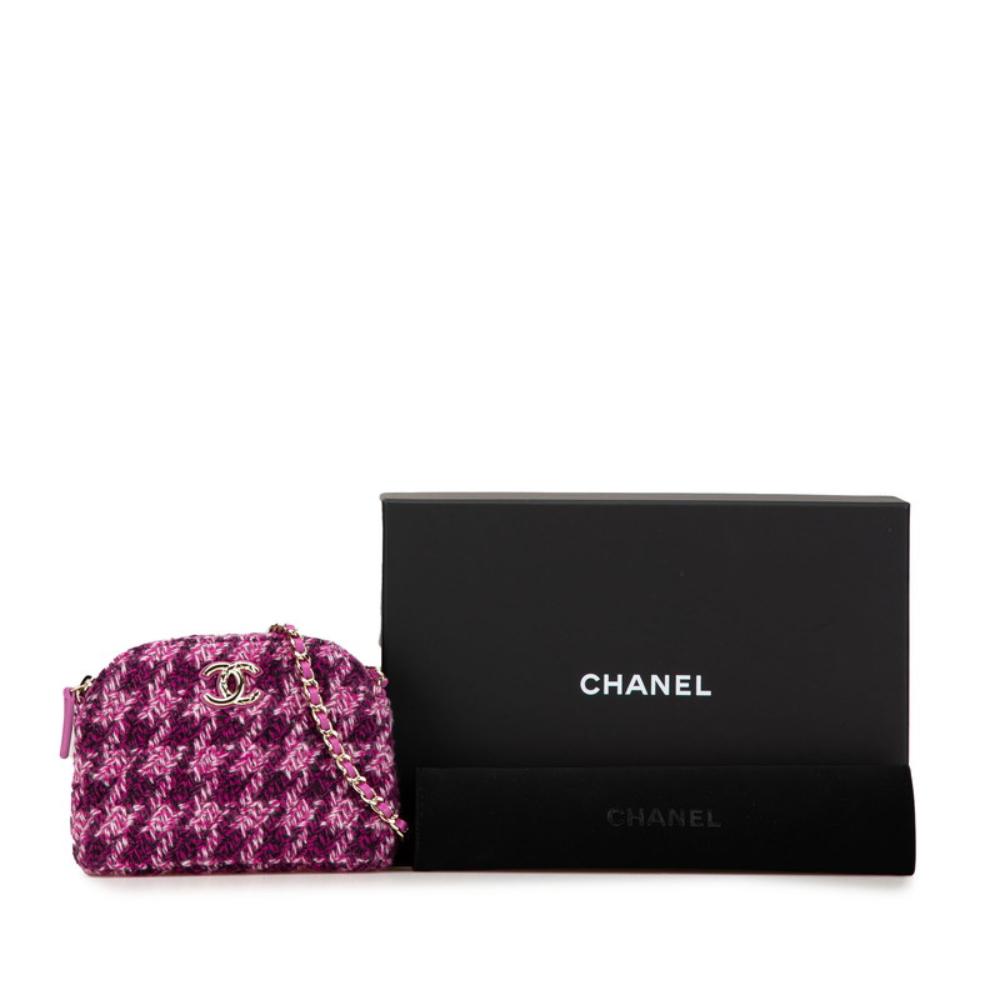 Purple Canvas Chanel Crossbody Bag