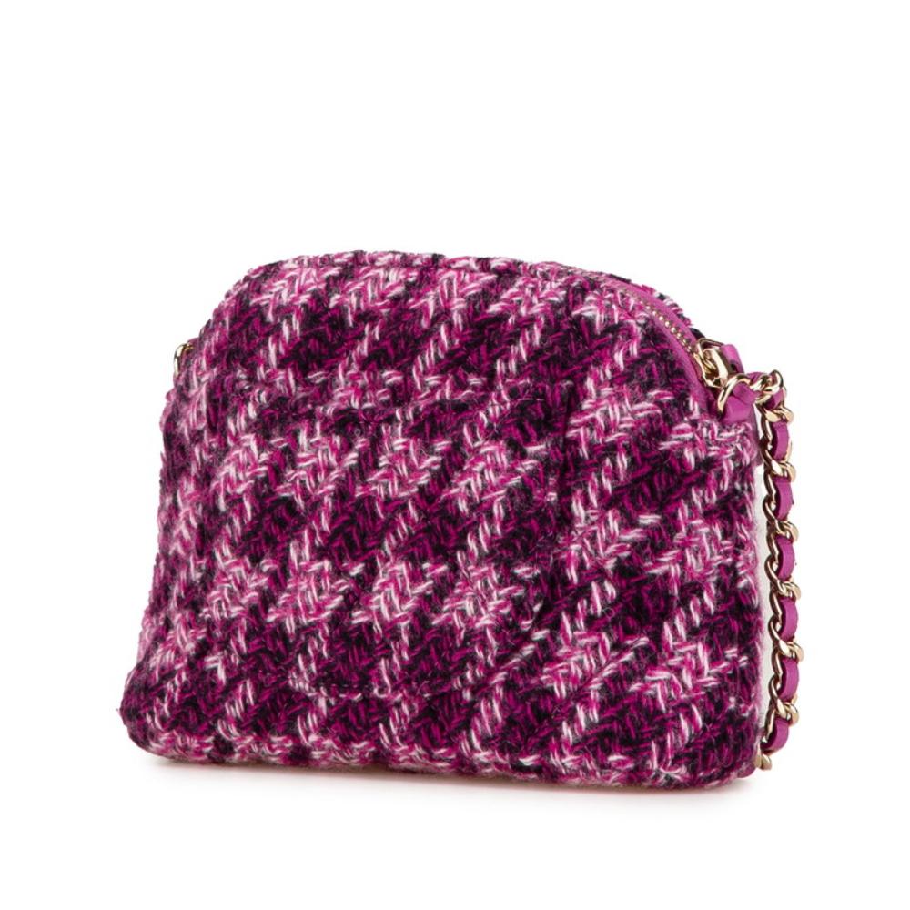 Purple Canvas Chanel Crossbody Bag