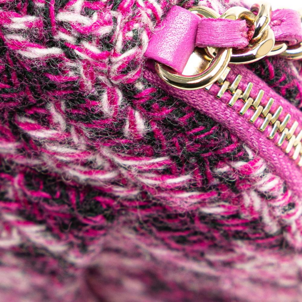 Purple Canvas Chanel Crossbody Bag