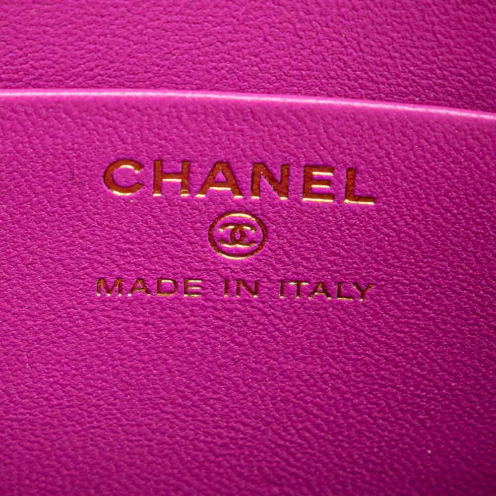 Purple Canvas Chanel Crossbody Bag