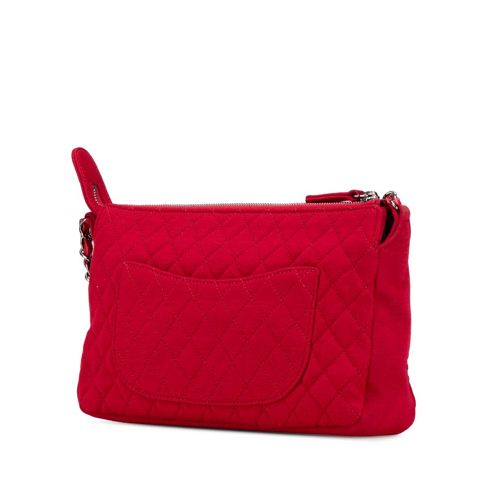 Red Cotton Chanel Crossbody Bag