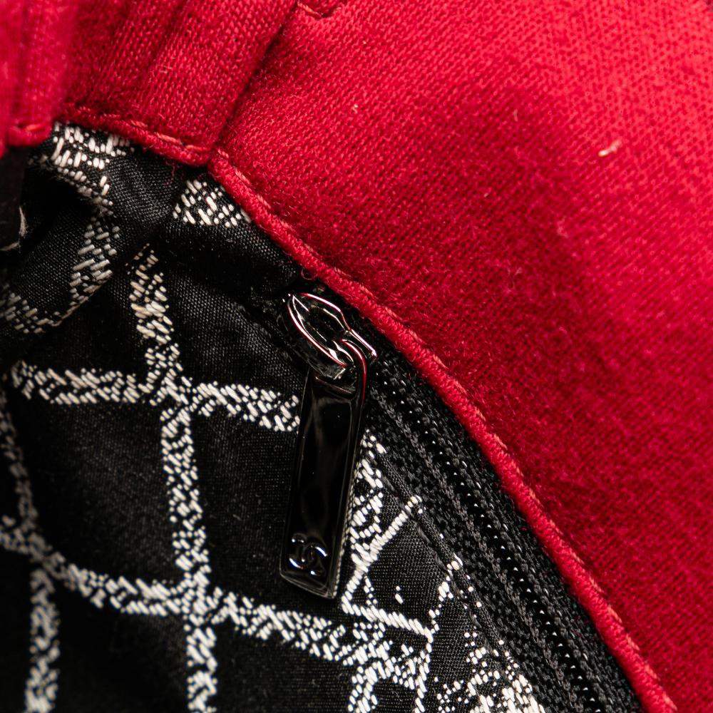 Red Cotton Chanel Crossbody Bag