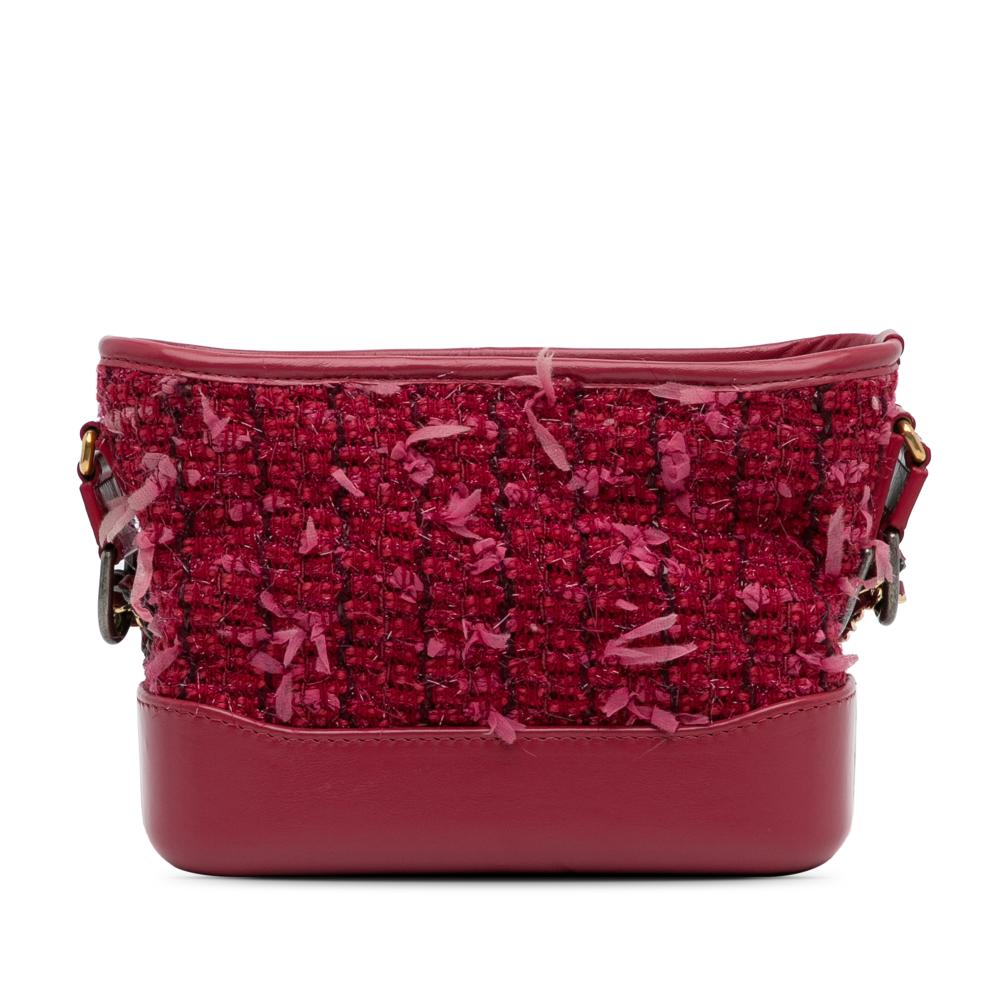 Red Fabric Chanel Crossbody Bag