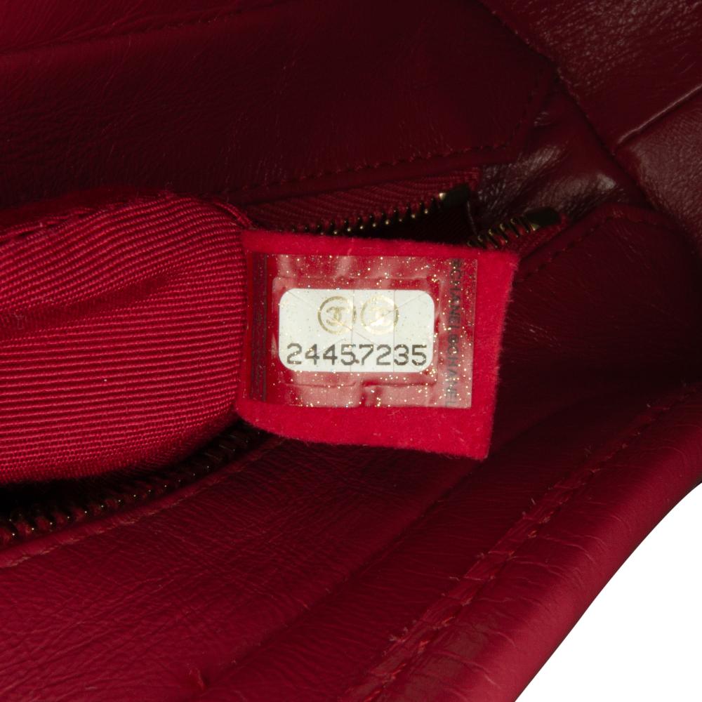 Red Fabric Chanel Crossbody Bag