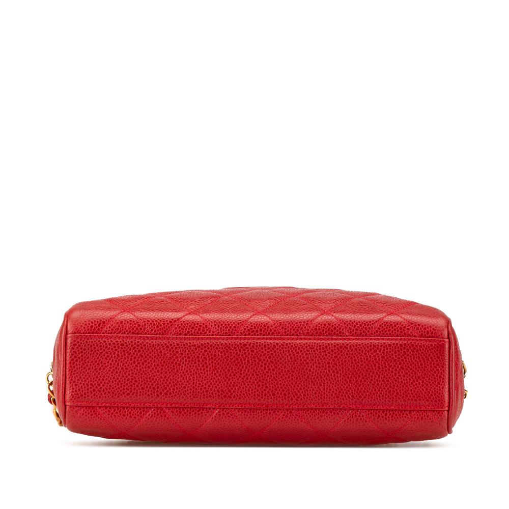 Red Leather Chanel Crossbody Bag