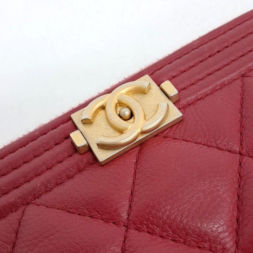Red Leather Chanel Clutch