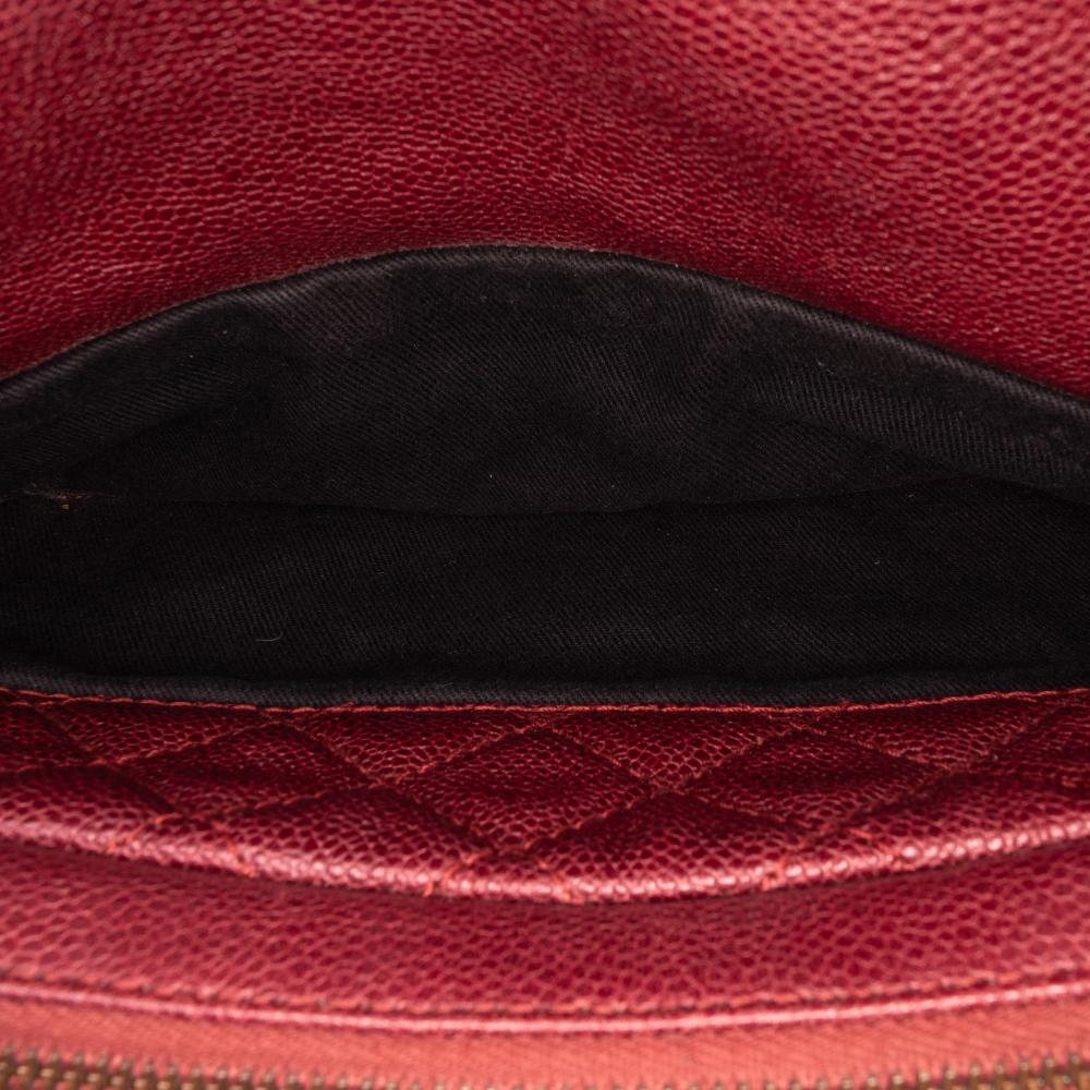 Red Leather Chanel Crossbody Bag