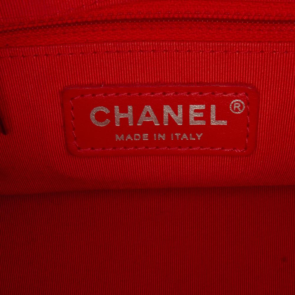 Red Leather Chanel Crossbody Bag