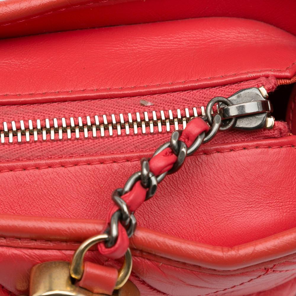 Red Leather Chanel Crossbody Bag