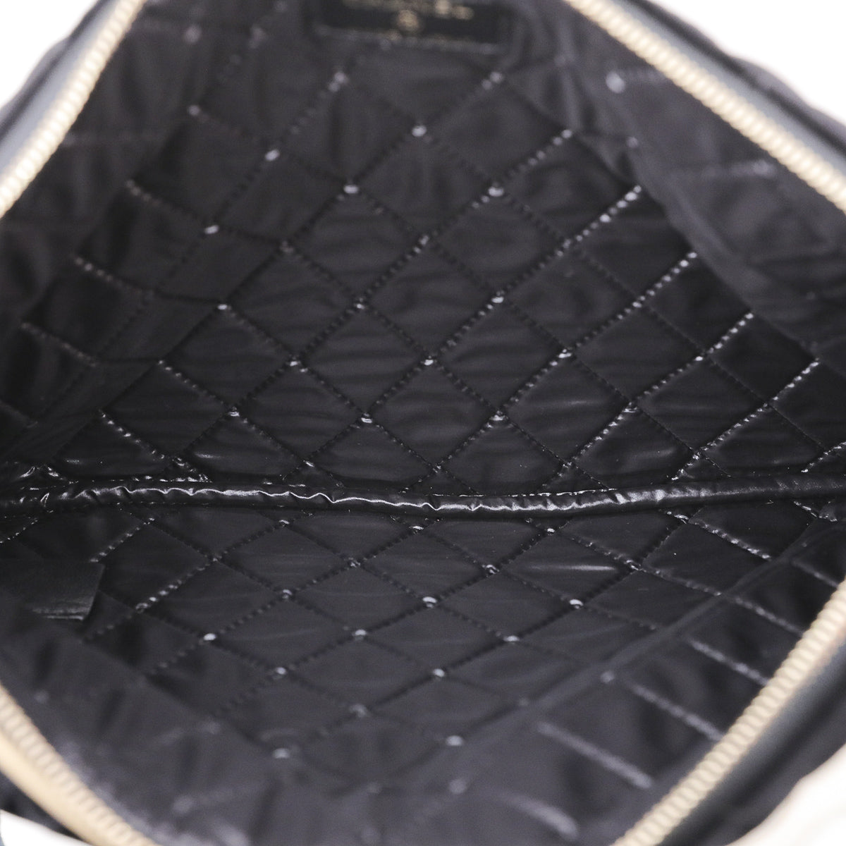 Chanel Black Gold Camellia O Case Clutch