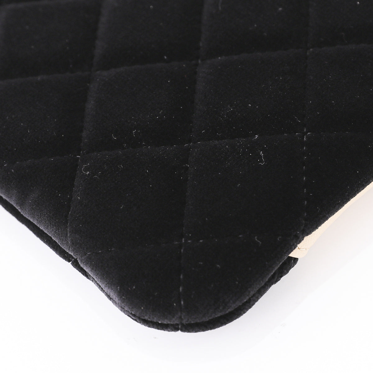 Chanel Black Gold Camellia O Case Clutch