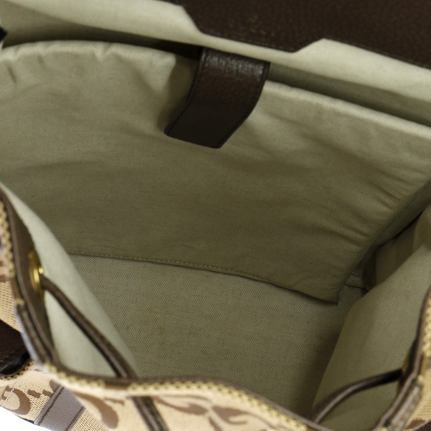 Double Pocket Belt Backpack Jumbo GG Canvas and Leather Large