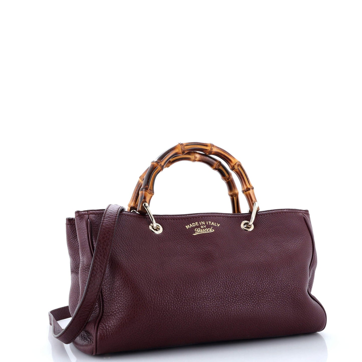 Bamboo Shopper Tote Leather Medium