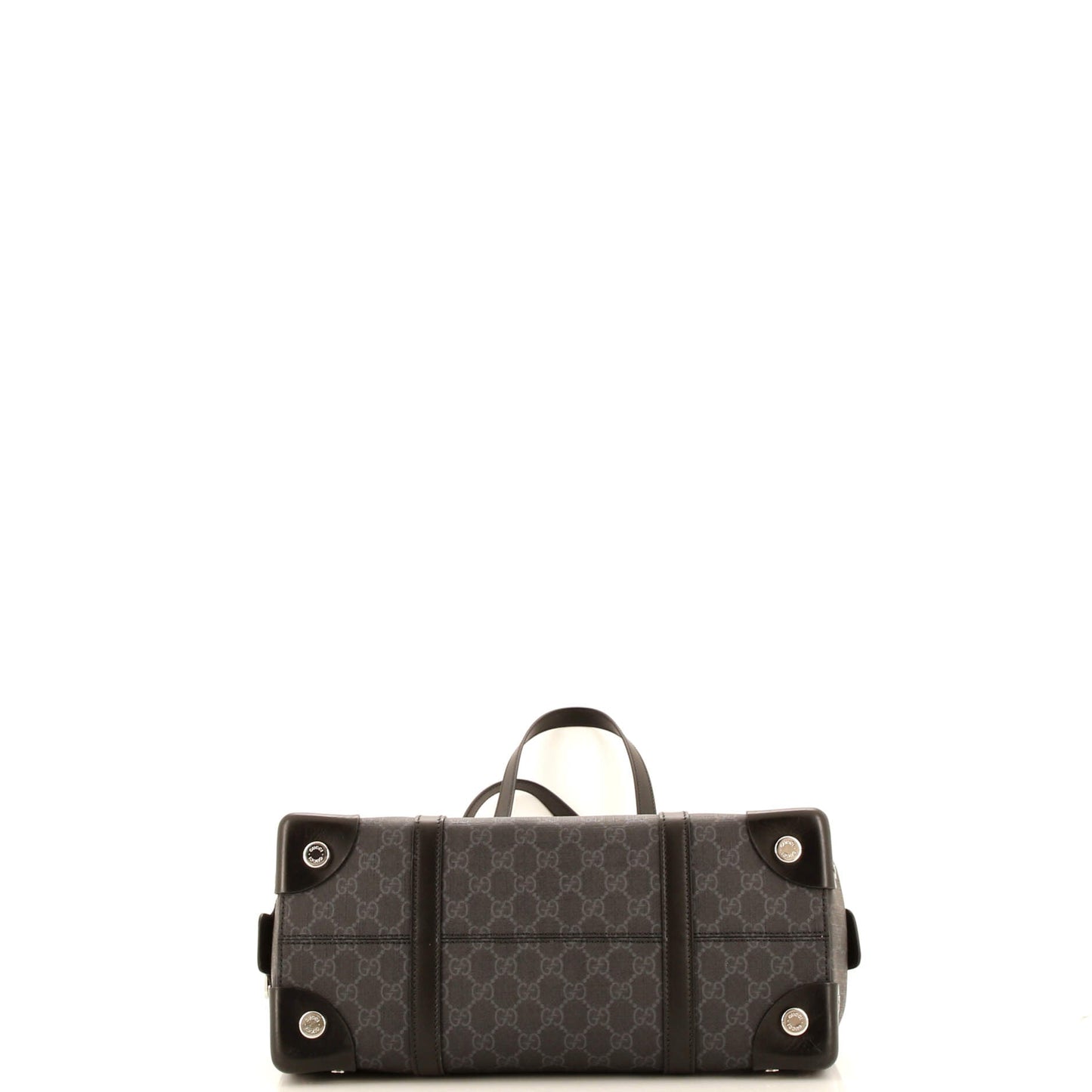 Buckle Travel Tote GG Coated Canvas with Leather Large