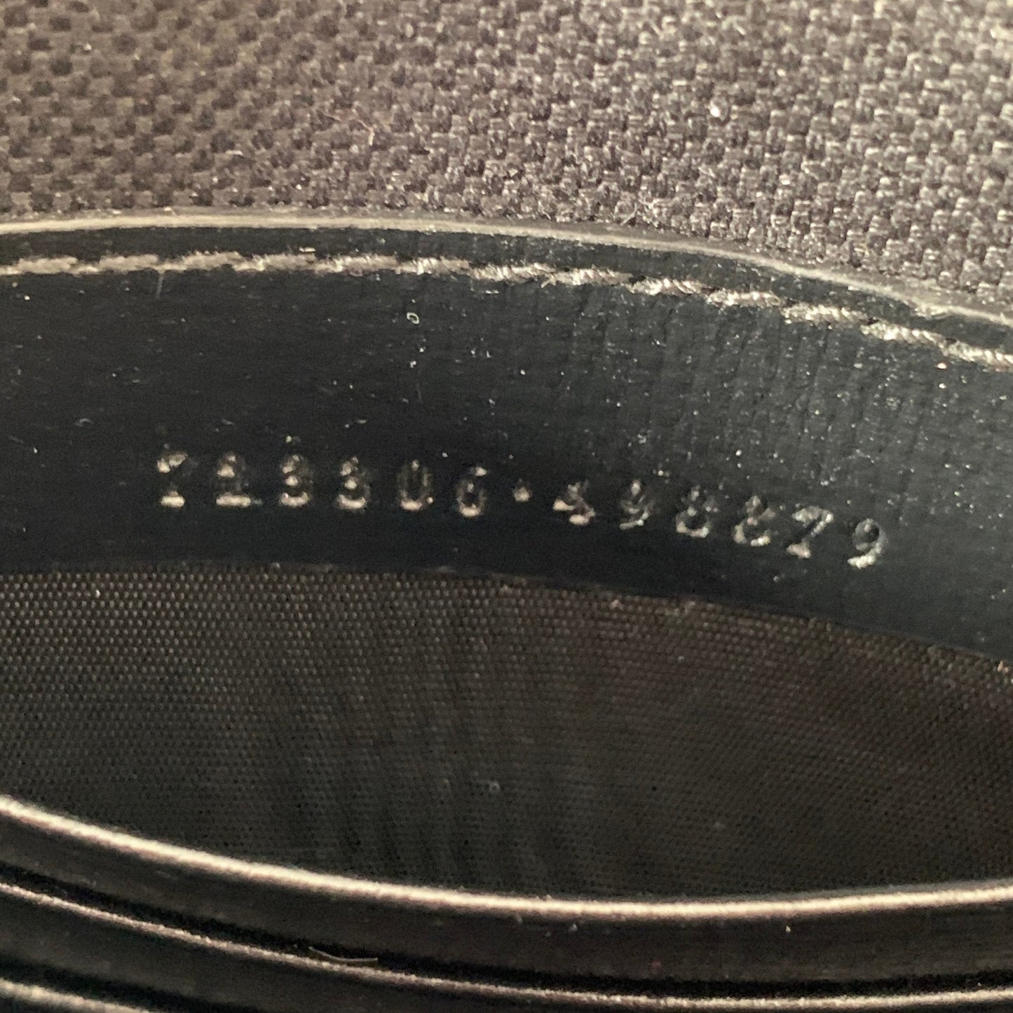GUCCI Guccissima Black Grey Monogram Coated Canvas Leather Crossbody Bag