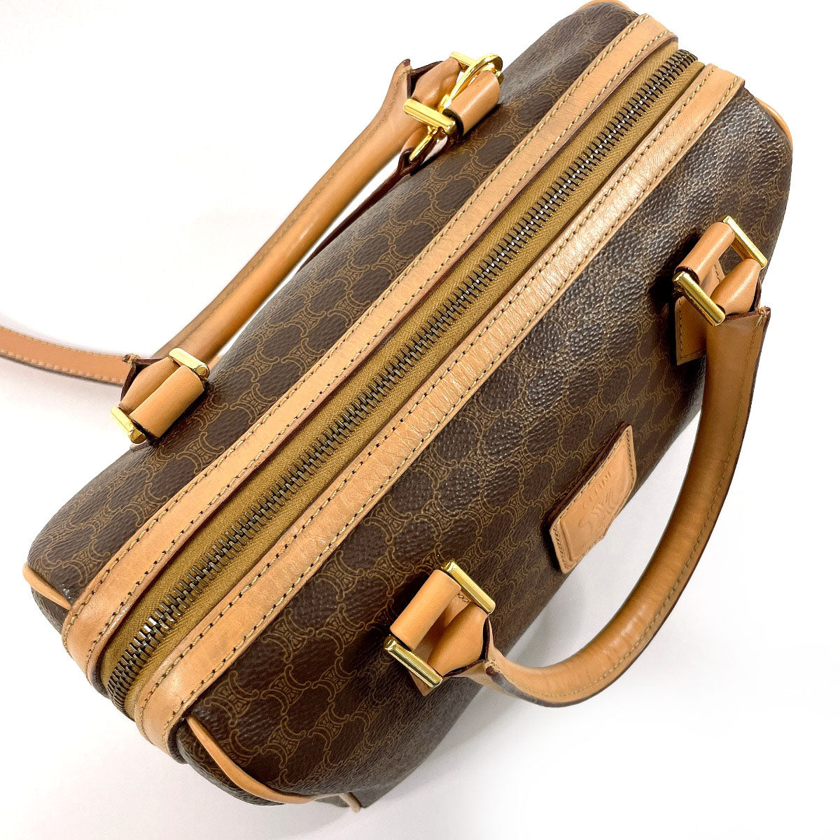 Celine Macadam Mini Boston 2WAY Handbag PVC/Leather