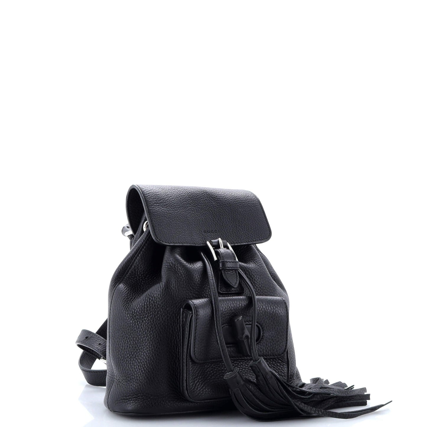 Bamboo Tassel Backpack Leather Mini
