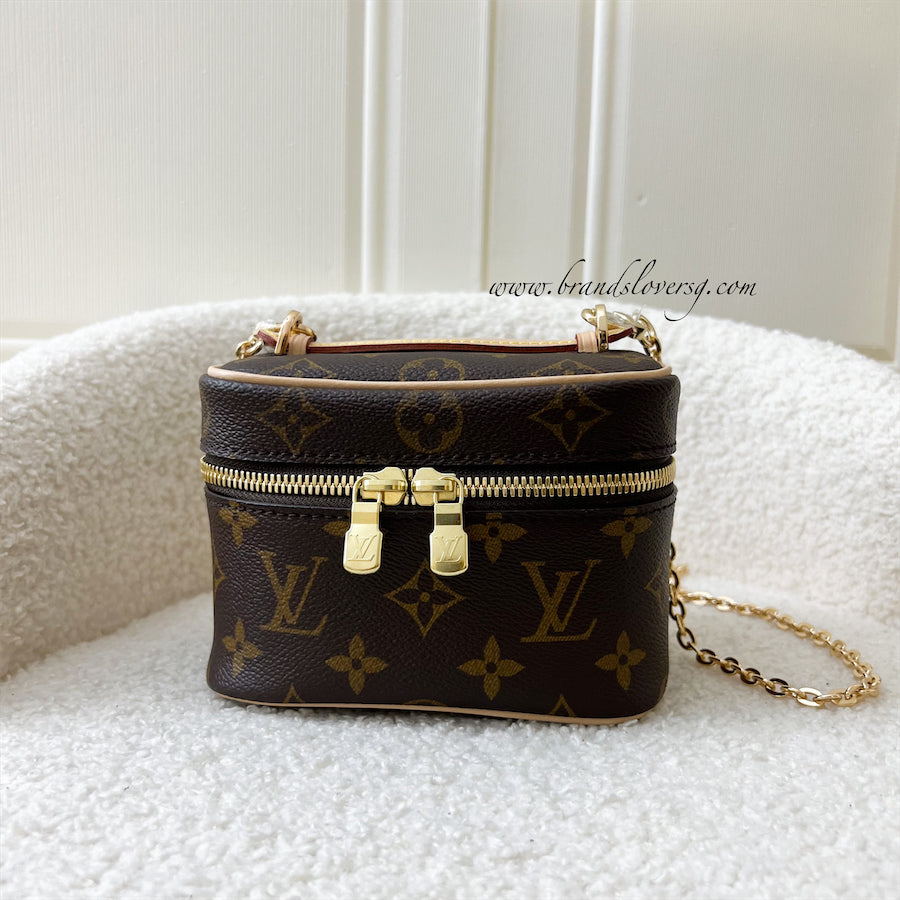 LV Nano Nice in Monogram Canvas GHW