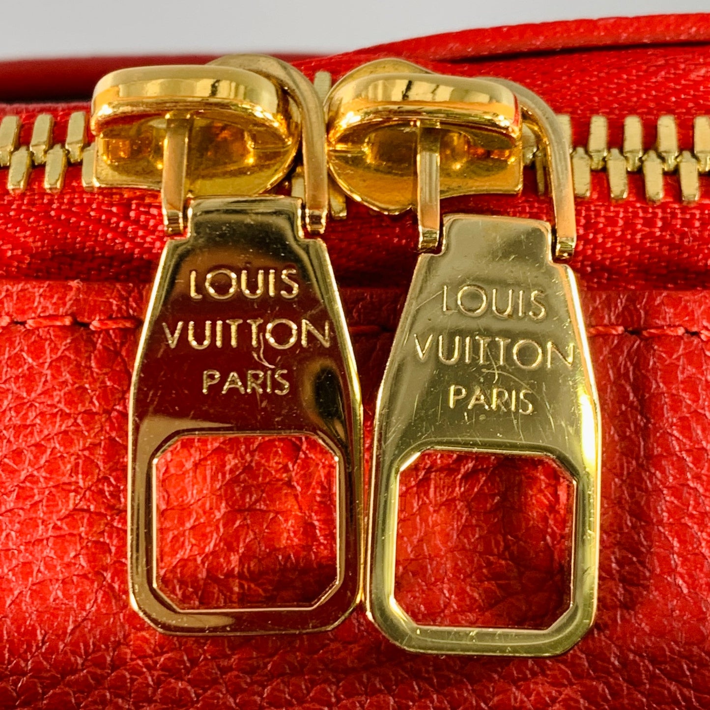 LOUIS VUITTON Pallas Brown Beige Red Monogram Coated Canvas Shoulder Handbag