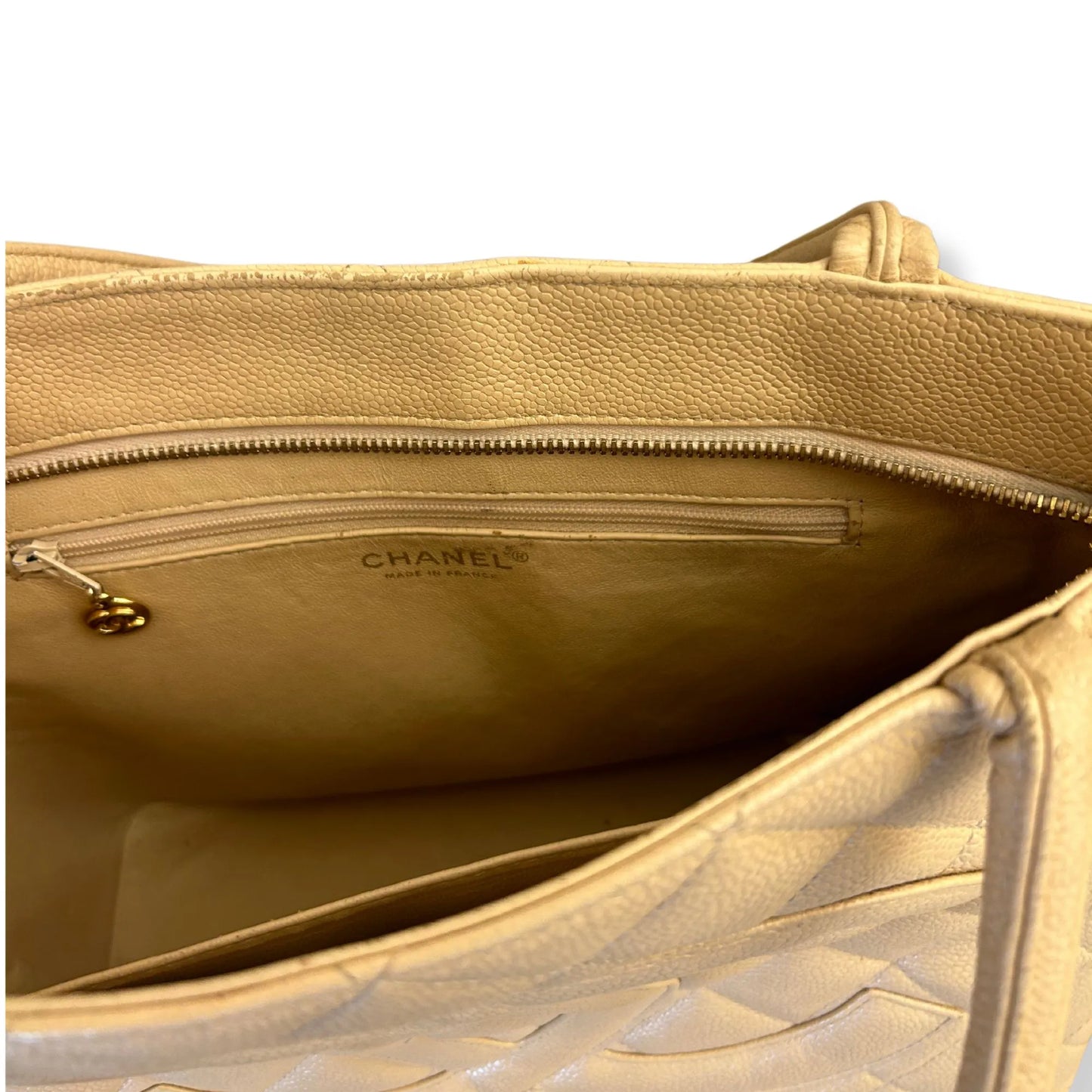 CHANEL BEIGE TOTE MEDALLION BAG