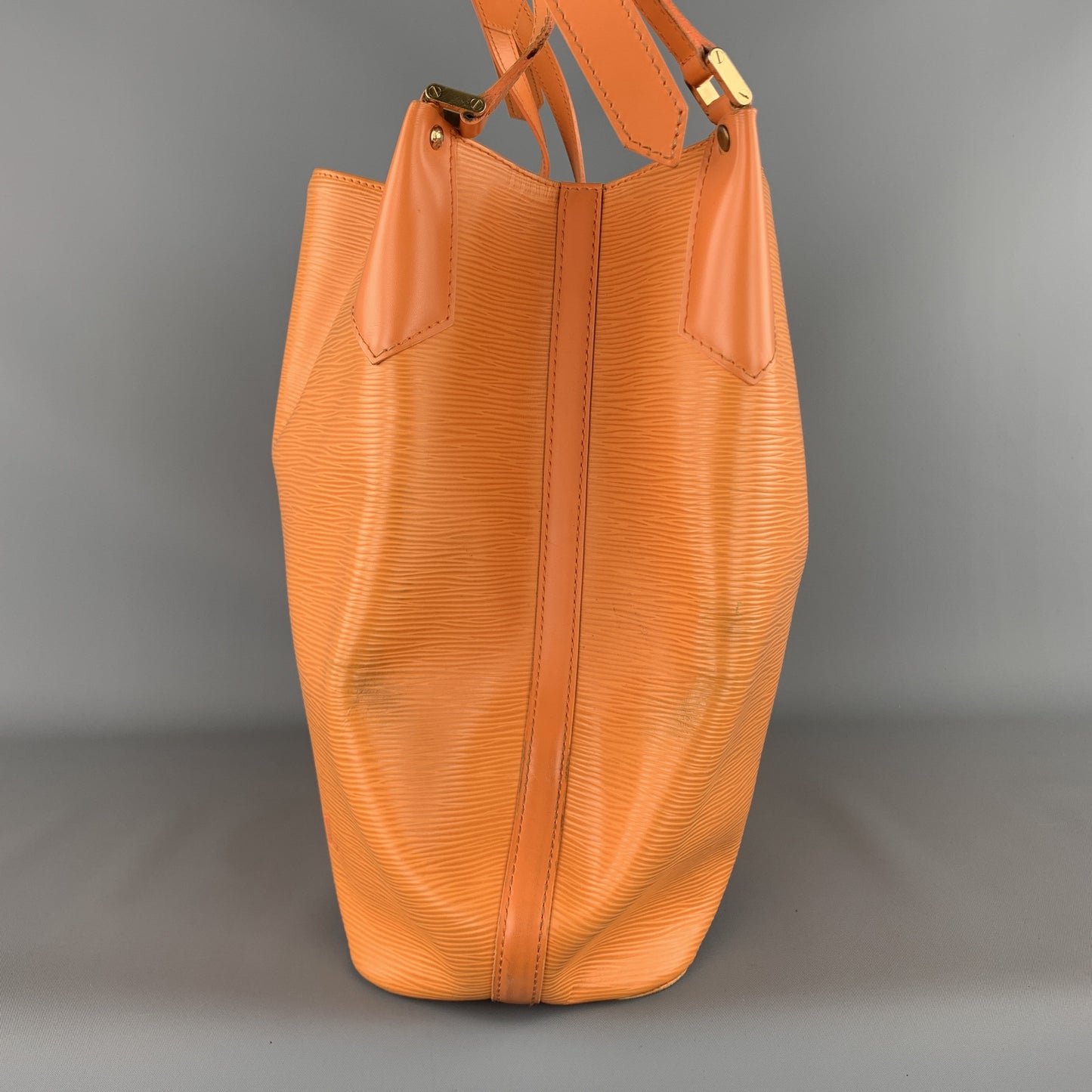 LOUIS VUITTON Orange Epi Leather MANDARA MM Large Shoulder Bag