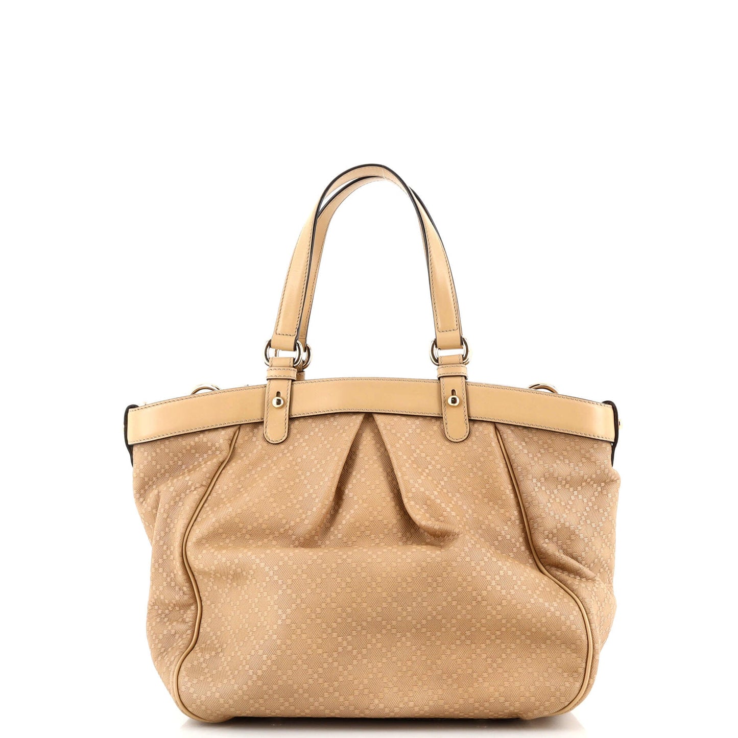 Belted Bamboo Tote Diamante Canvas with Leather Medium