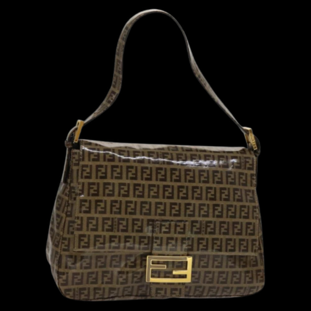 Beige Canvas Fendi Baguette