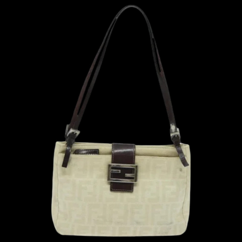 Beige Canvas Fendi Baguette Mamma