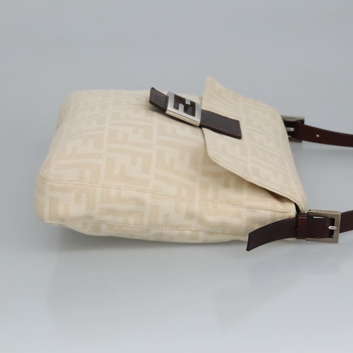 Beige Canvas Fendi Baguette