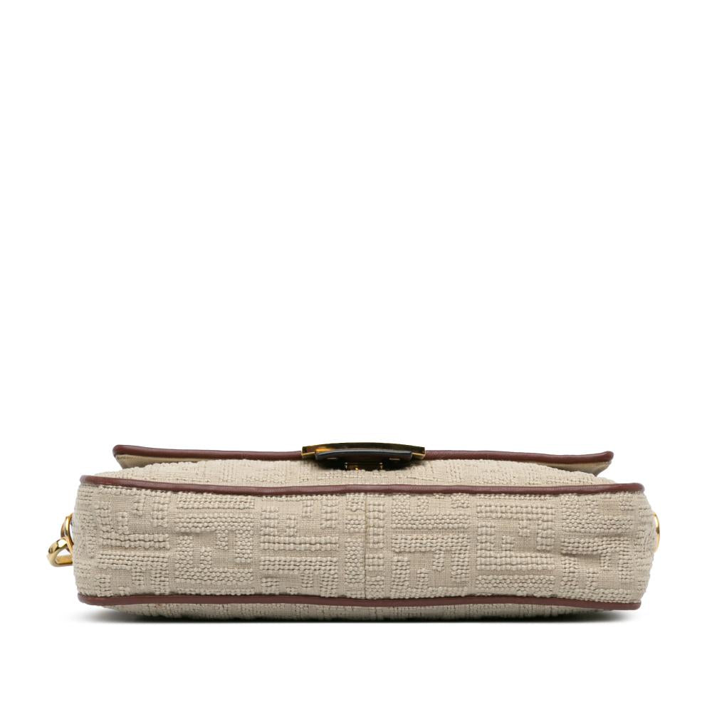 Beige Canvas Fendi Baguette