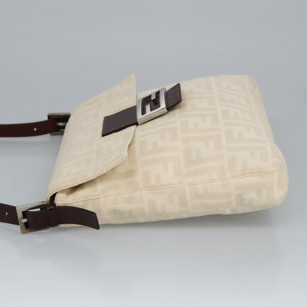 Beige Canvas Fendi Baguette