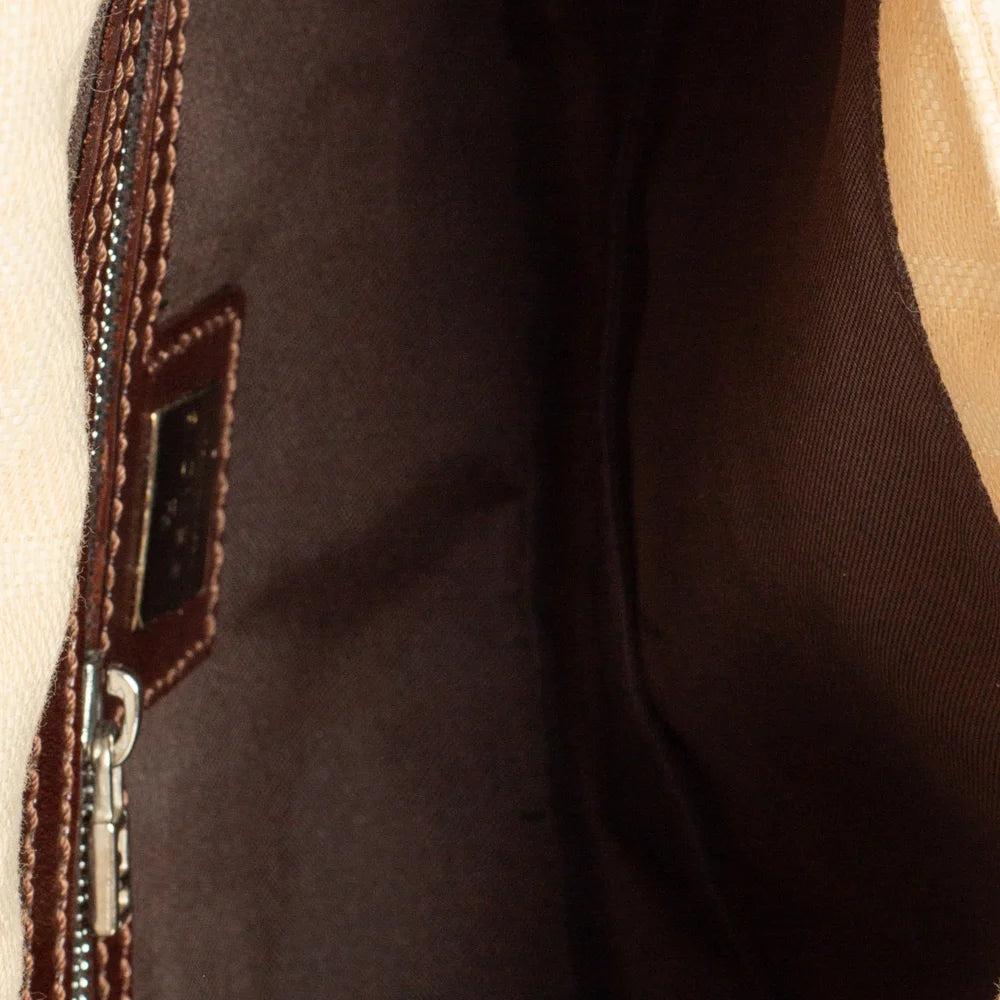 Beige Canvas Fendi Baguette