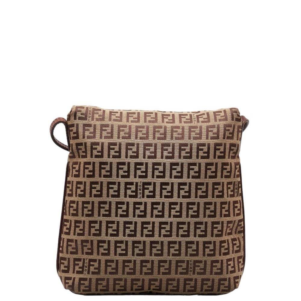 Beige Canvas Fendi Crossbody Bag