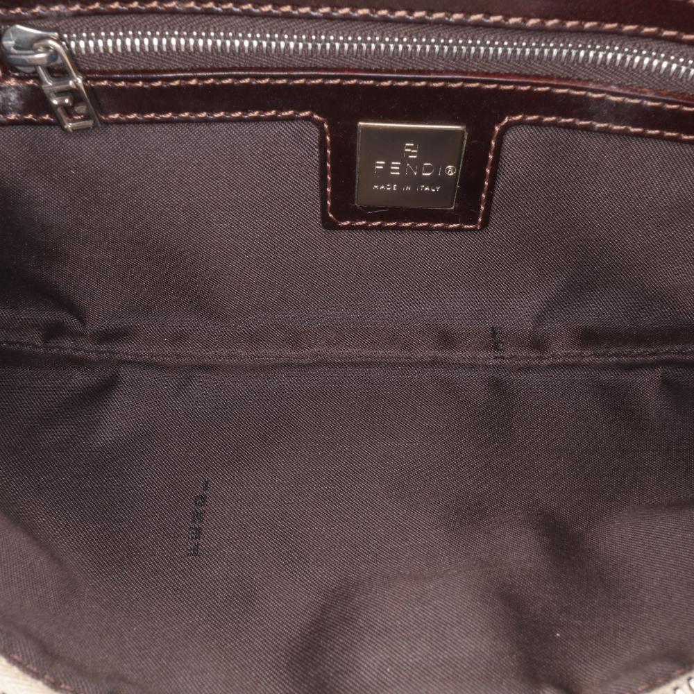 Beige Canvas Fendi Crossbody Bag