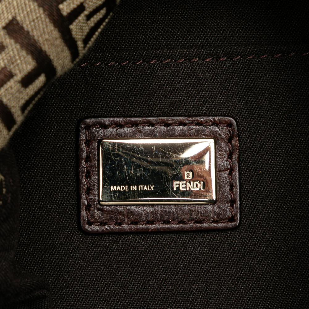 Beige Canvas Fendi Crossbody Bag