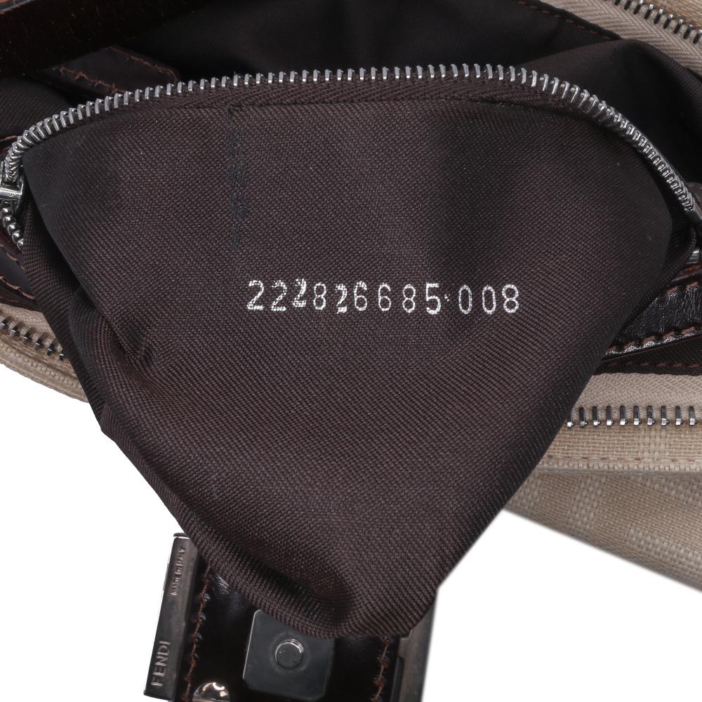 Beige Canvas Fendi Crossbody Bag