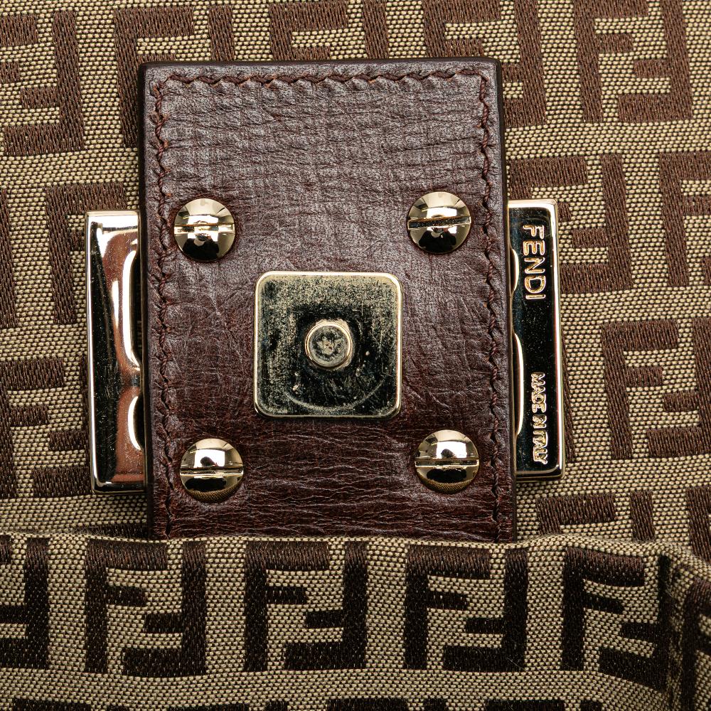 Beige Canvas Fendi Crossbody Bag