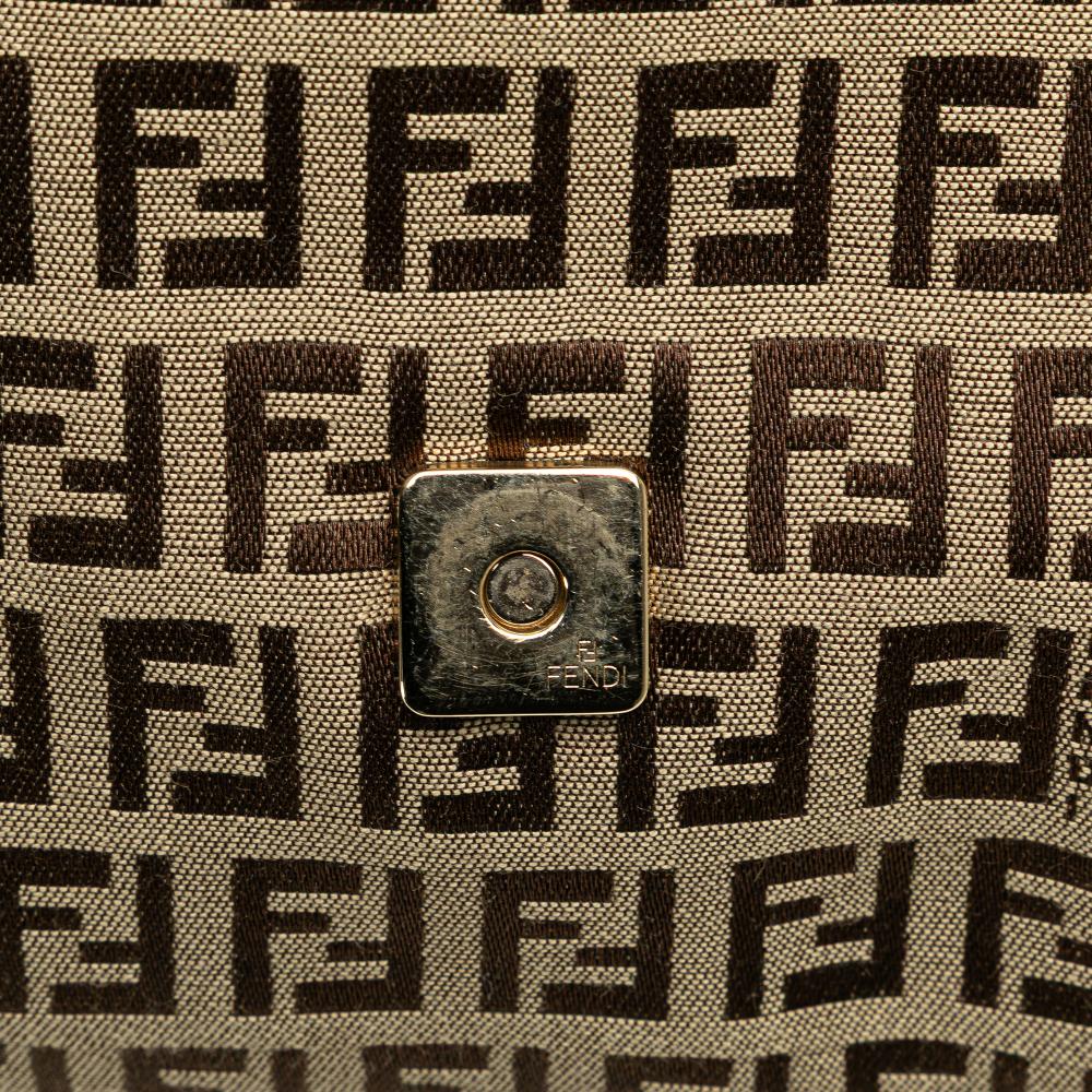 Beige Canvas Fendi Crossbody Bag