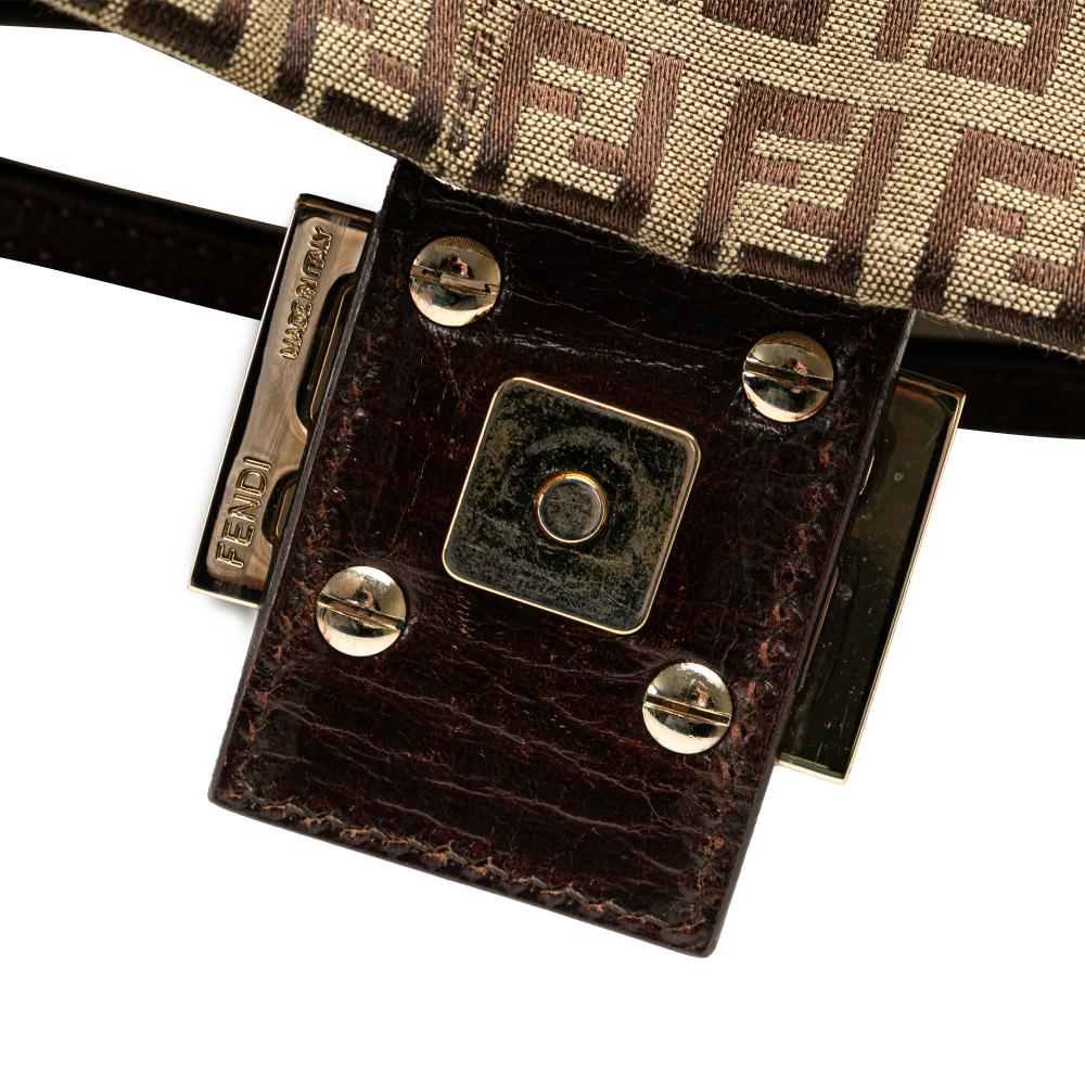 Beige Canvas Fendi Crossbody Bag