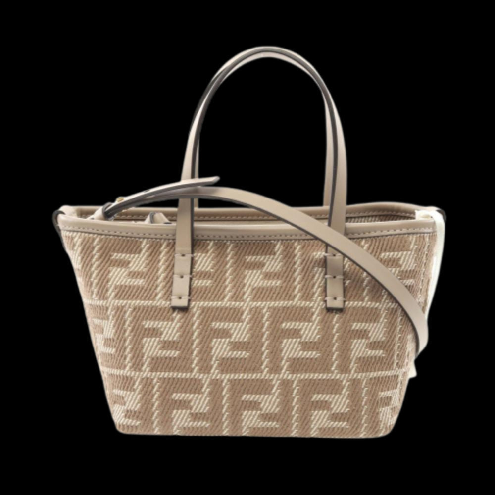 Beige Canvas Fendi Handbag