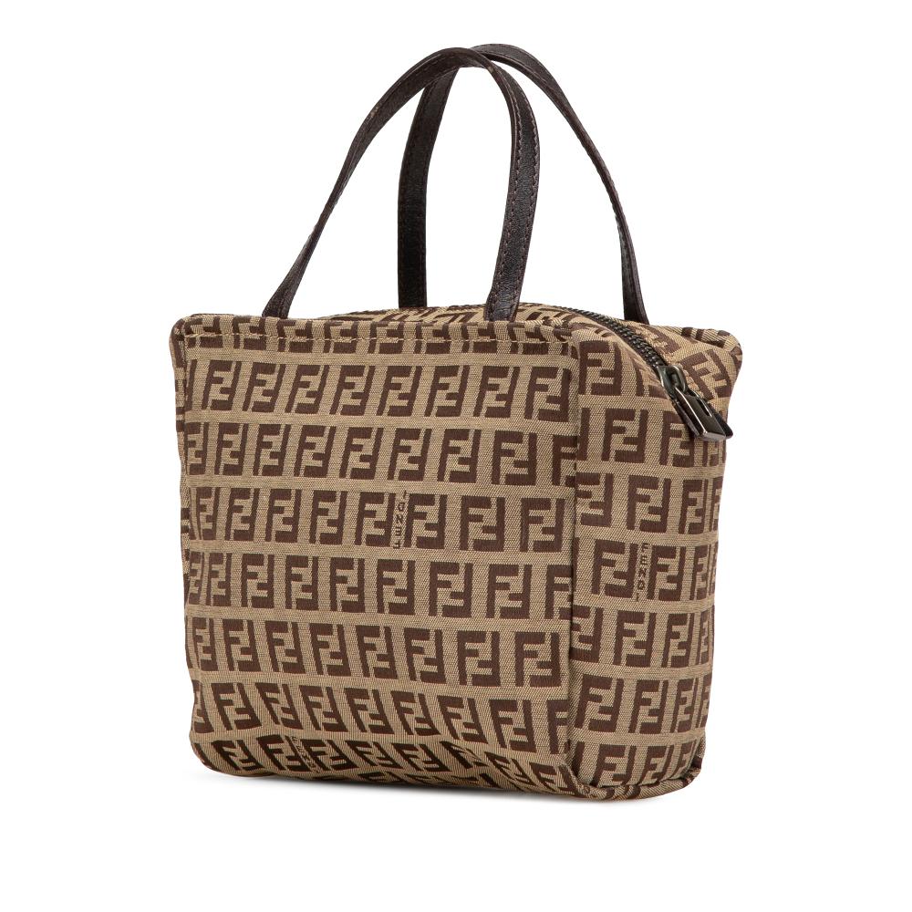 Beige Canvas Fendi Handbag