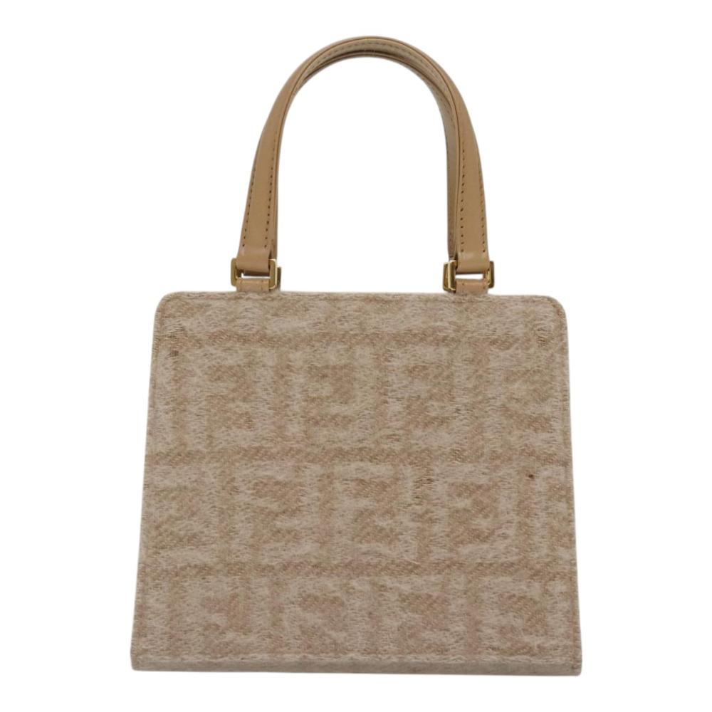 Beige Canvas Fendi Handbag